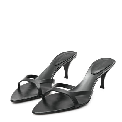 Saint Laurent Calfskin Maine Liscio Carla 60 Mules 37 Black 4 of 10