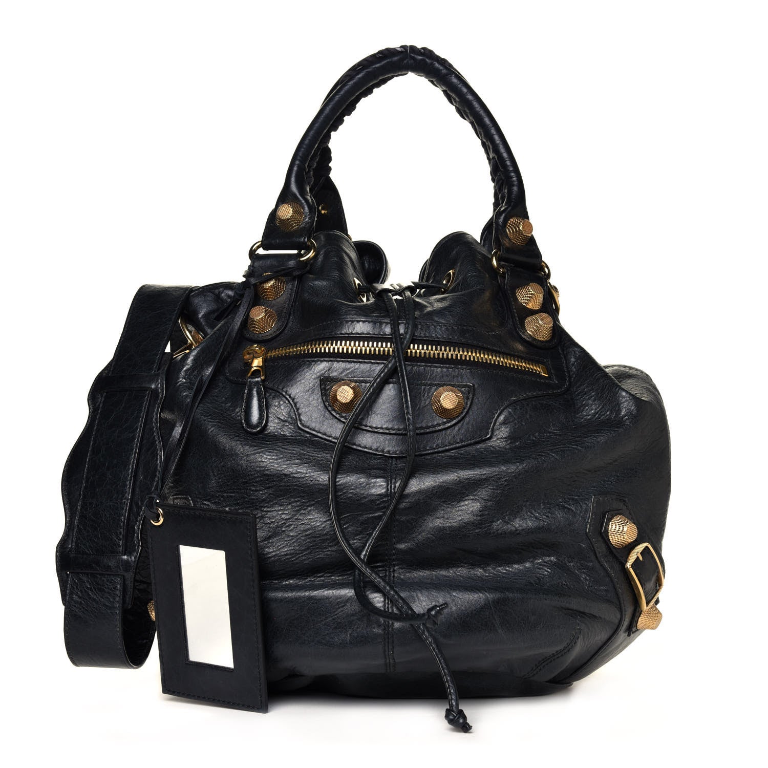 Balenciaga Agneau Giant 21 Gold Hardware Pompon Black 2 of 13