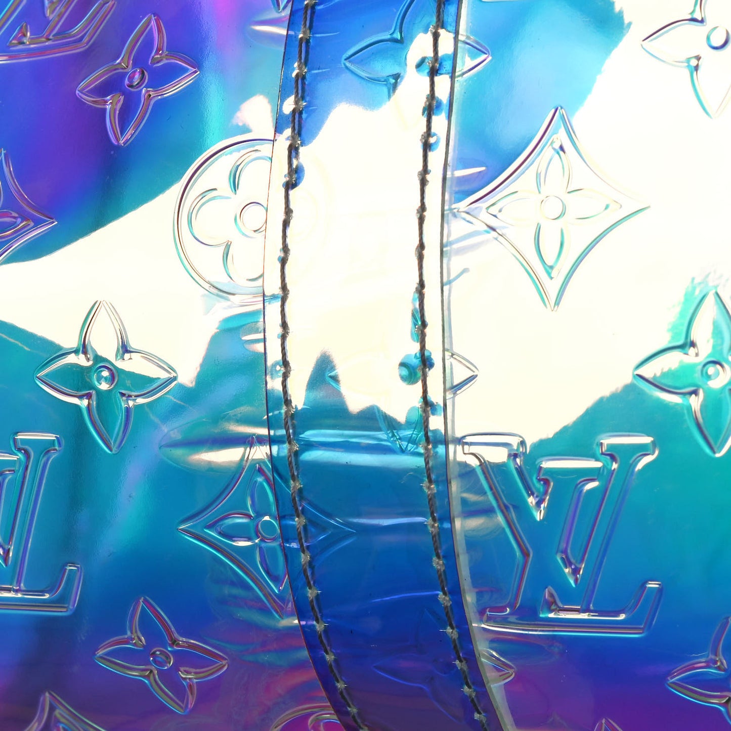 PVC Monogram Keepall Bandouliere 50 Iridescent Prism