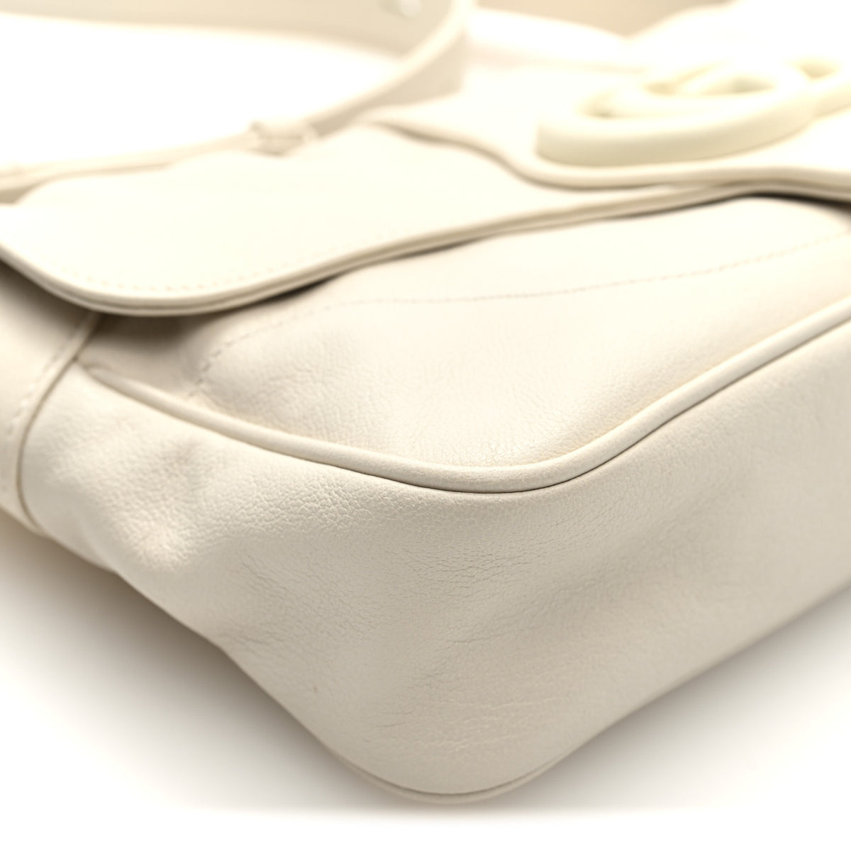 Goatskin Small GG Monochrome Aphrodite Shoulder Bag Mystic White