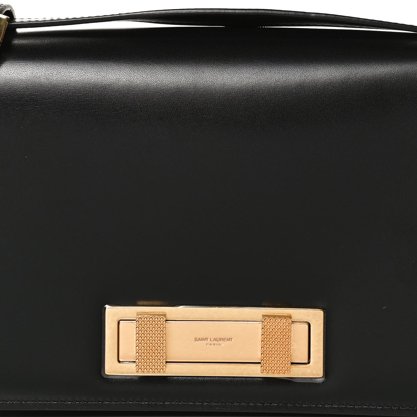 Smooth Calfskin Medium Domino Shoulder Bag Black