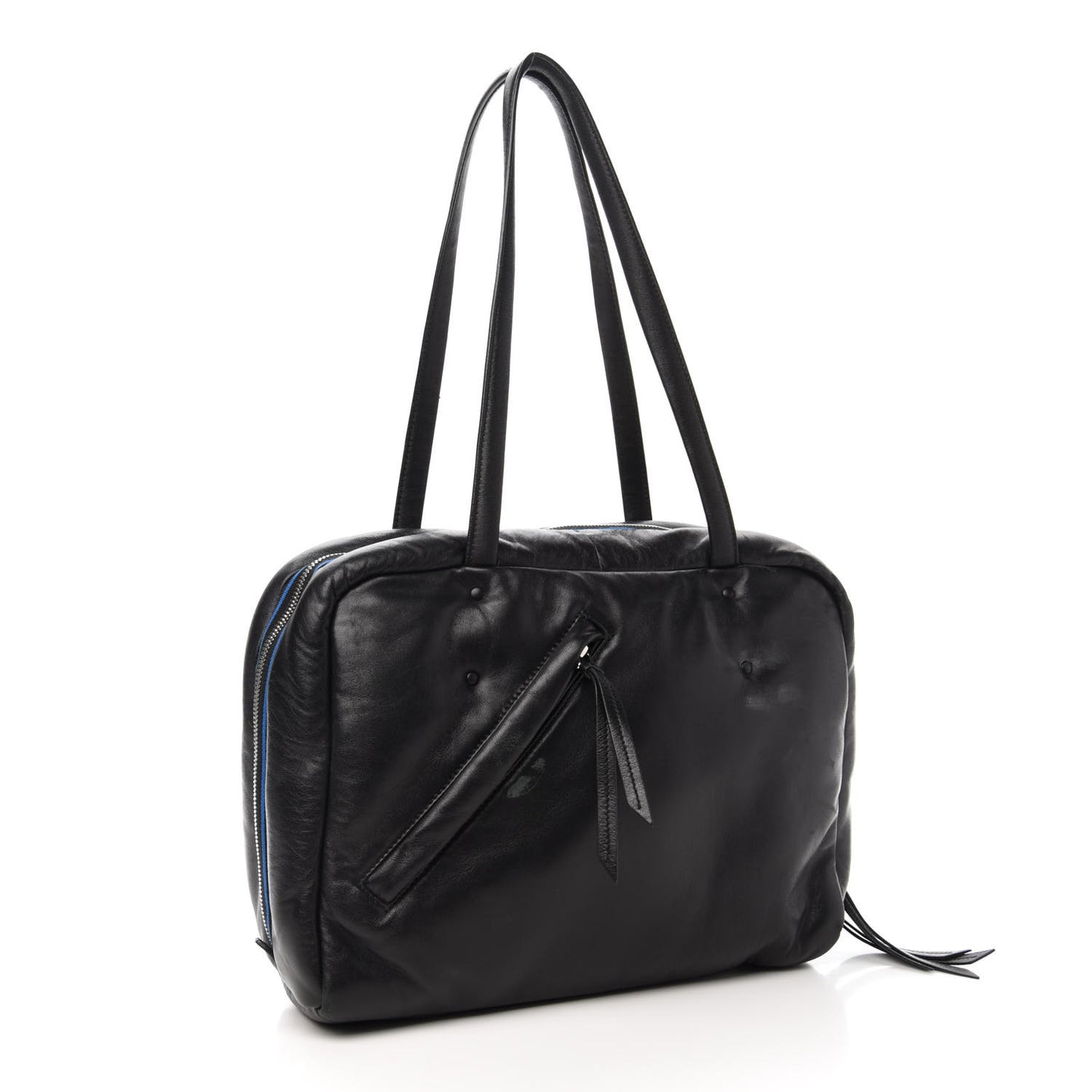 Nappa Soft Tote Black Cobalto