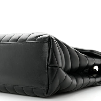Saint Laurent Calfskin Y Quilted Monogram Monochrome Medium Loulou Chain Satchel Black 10 of 13
