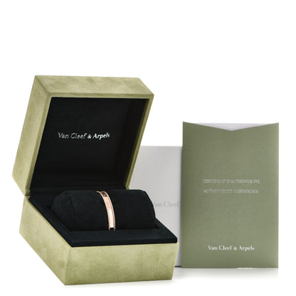 Van Cleef & Arpels 18K Rose Gold Perlee Signature Bangle Bracelet XS 3 of 3