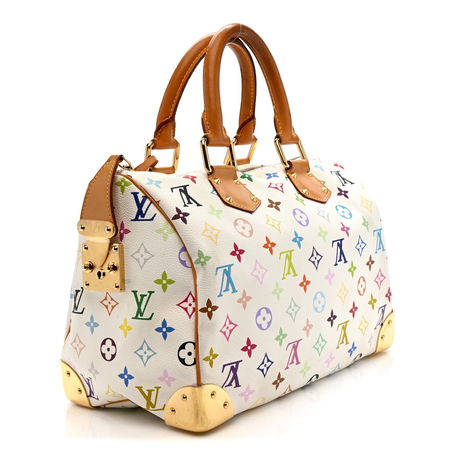 Louis Vuitton Monogram Multicolor Speedy 30 White 3 of 17