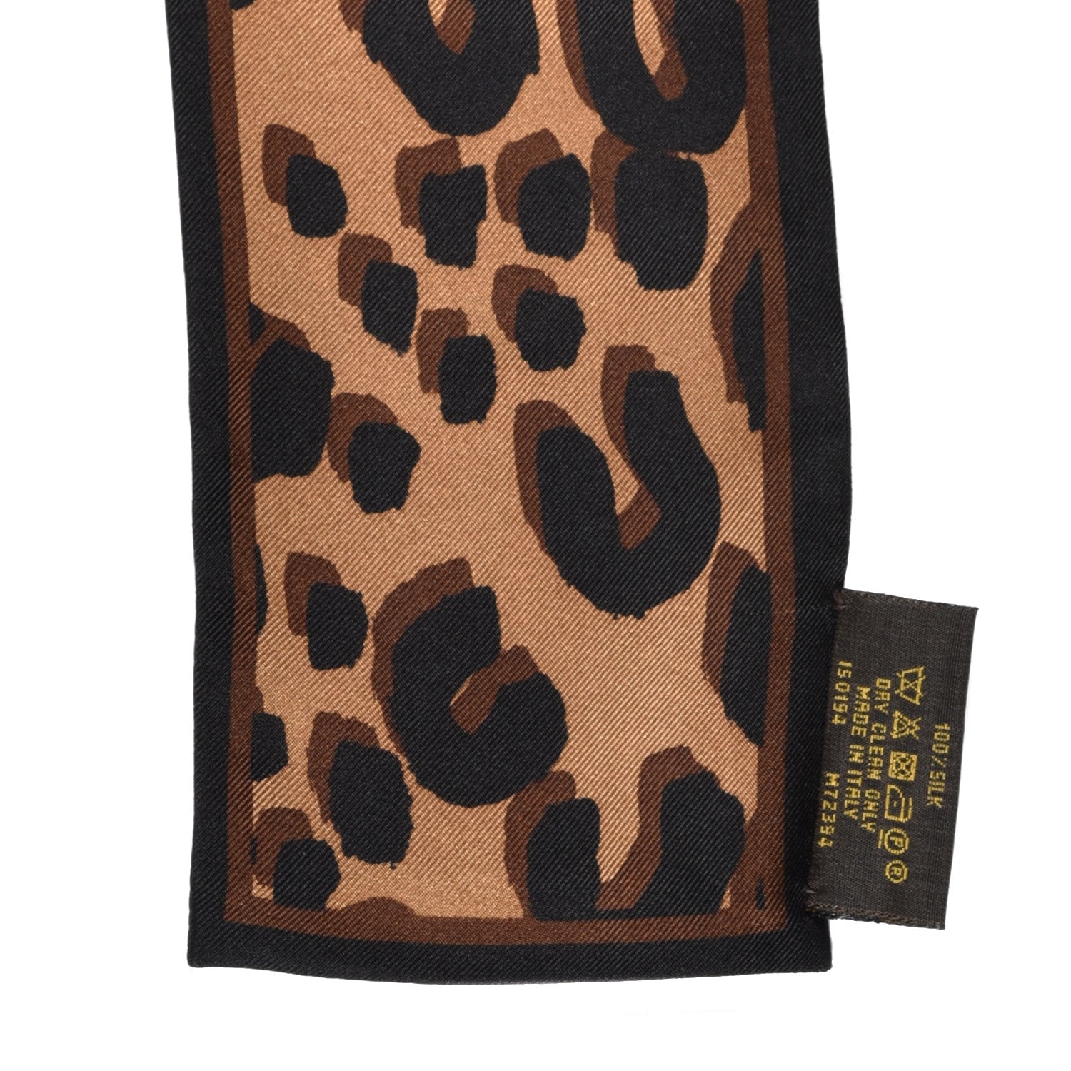 Louis Vuitton Silk Leopard Bandeau Scarf Marron 3 of 4