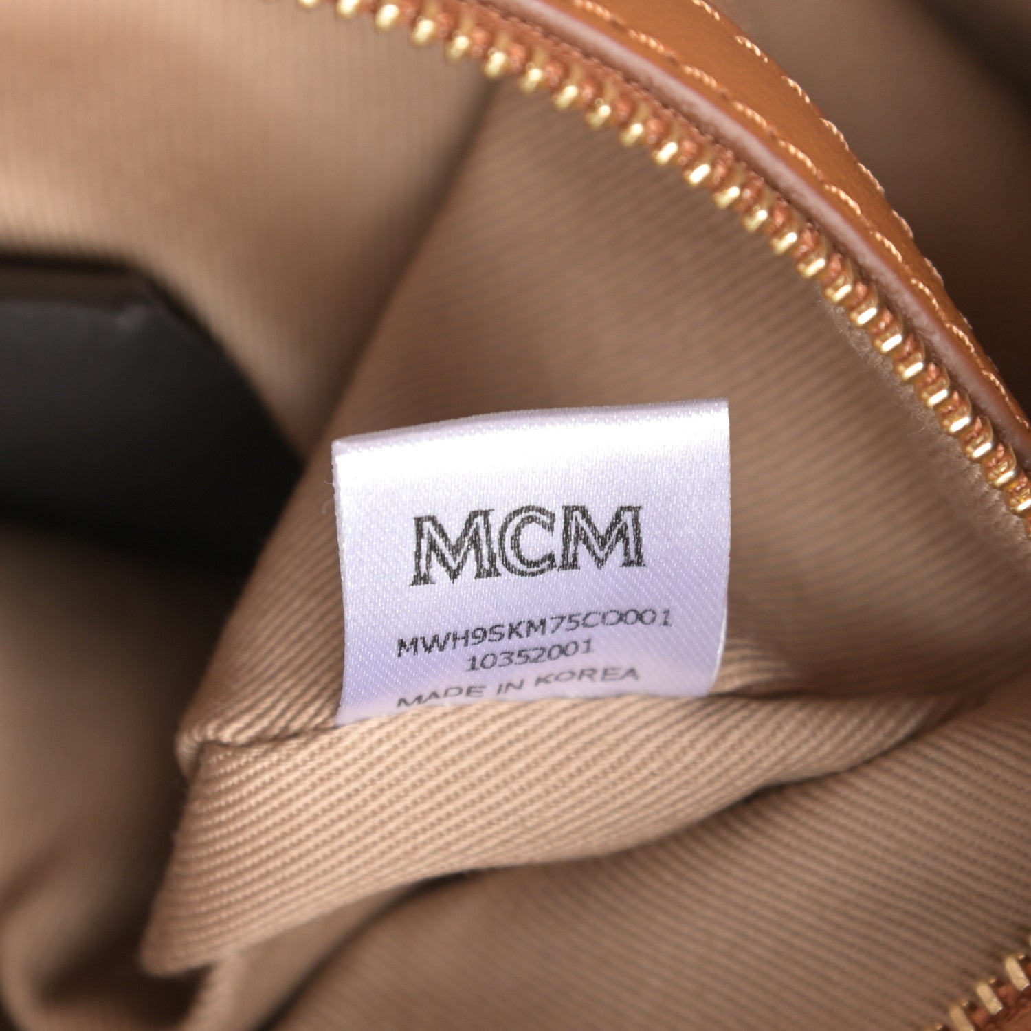 MCM Calfskin Ottomar Monogram Large Klara Hobo Cognac 7 of 12