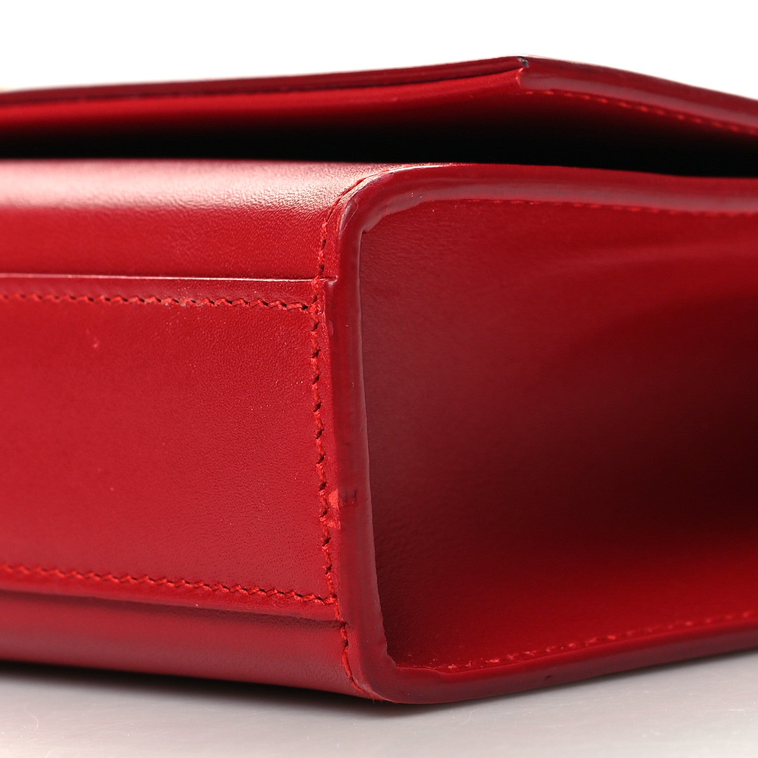 Saint Laurent Smooth Calfskin Medium Classic Monogram Kate Tassel Satchel Lipstick Red 9 of 10