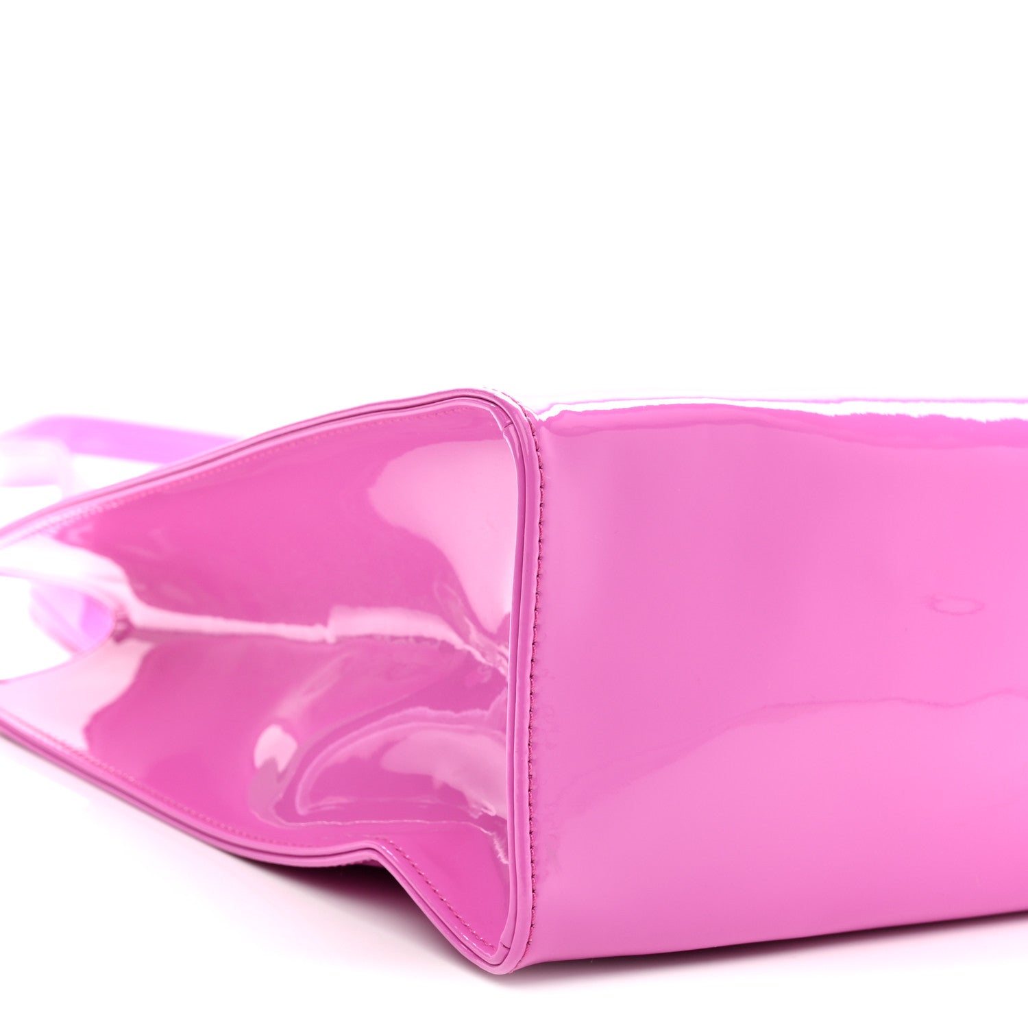 Telfar Patent Vegan Leather Medium Shopping Bag Pink 9 of 10