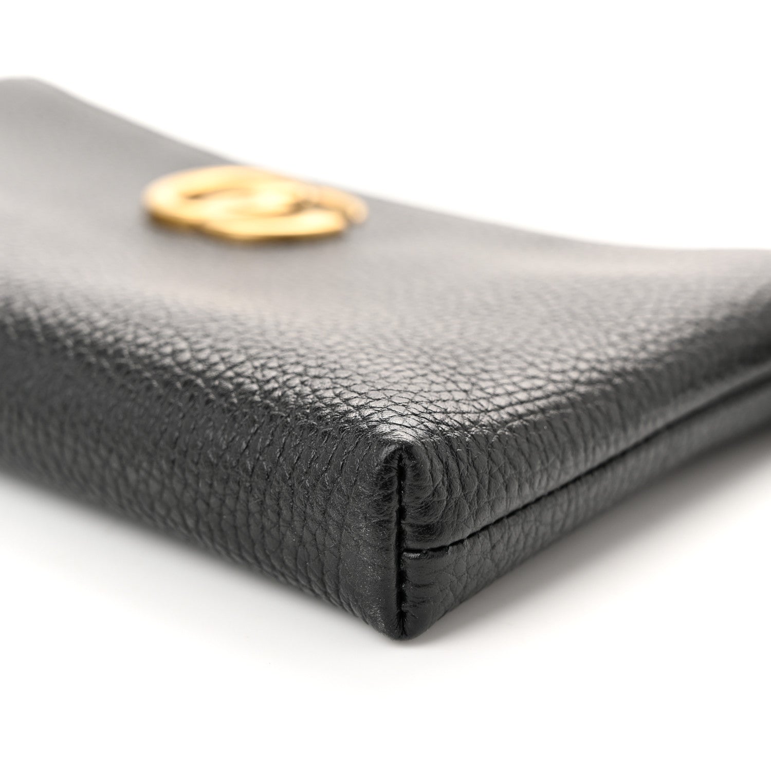 Gucci Pebbled Calfskin GG Marmont Zip Chain Bag Black 10 of 10