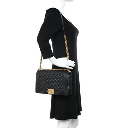 Chanel Calfskin Quilted New Medium Boy Flap Black 2 of 12