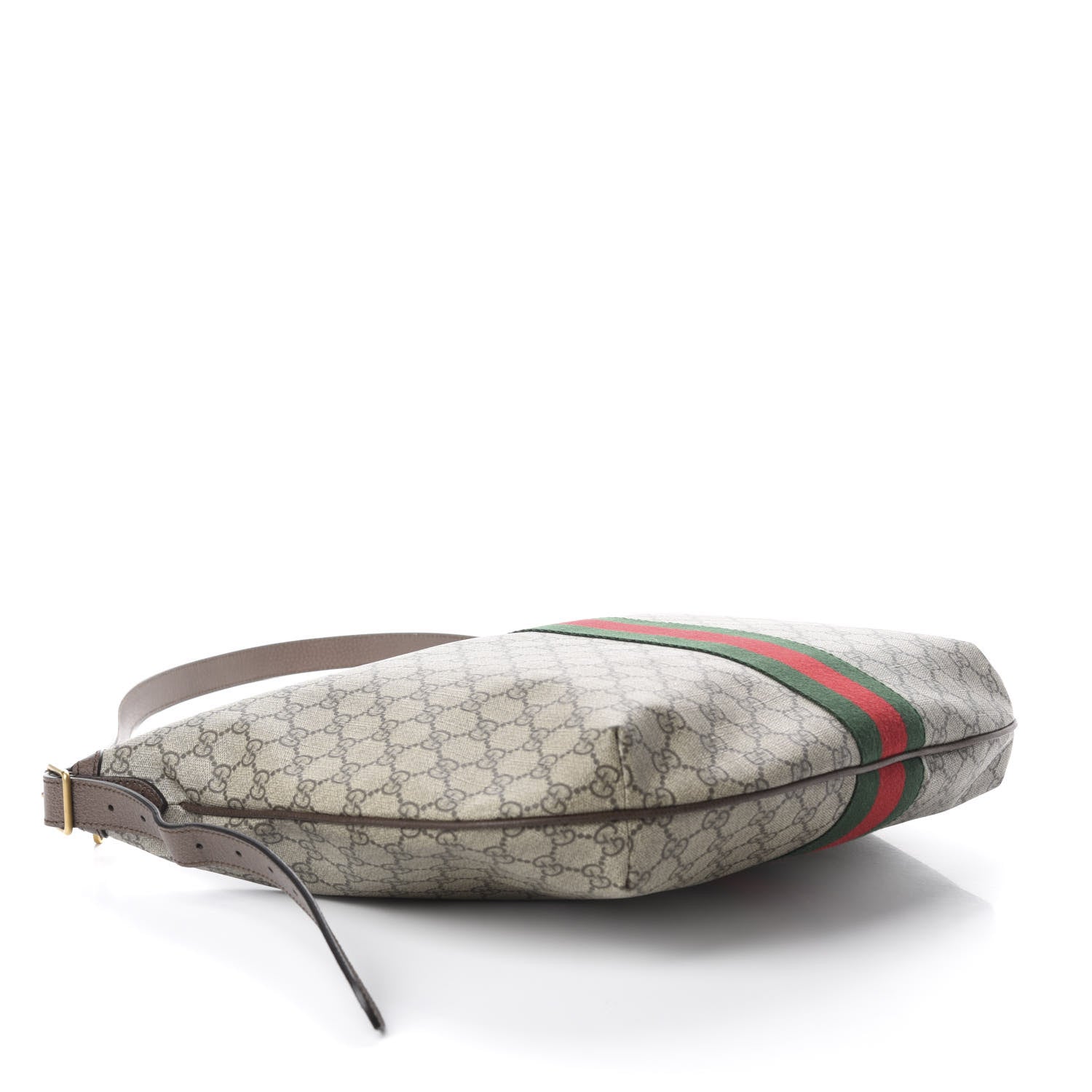 Gucci GG Supreme Monogram Web Ophidia Half Moon Hobo Brown 4 of 14