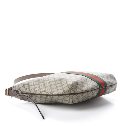 Gucci GG Supreme Monogram Web Ophidia Half Moon Hobo Brown 4 of 14
