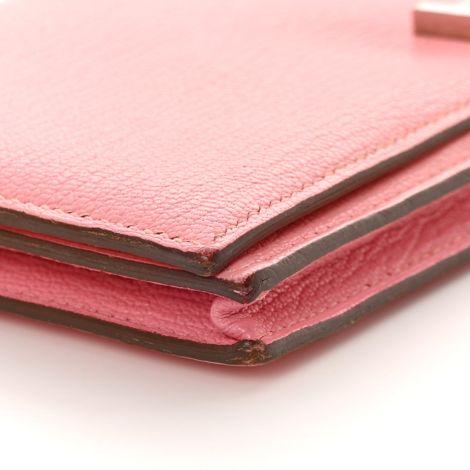 Hermes Chèvre Mysore Bearn Gusset Wallet 5P Pink 12 of 14