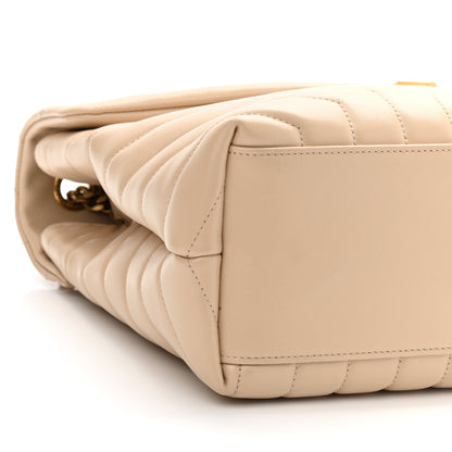 Saint Laurent Calfskin Y Quilted Monogram Medium Loulou Chain Satchel Dark Beige 12 of 12