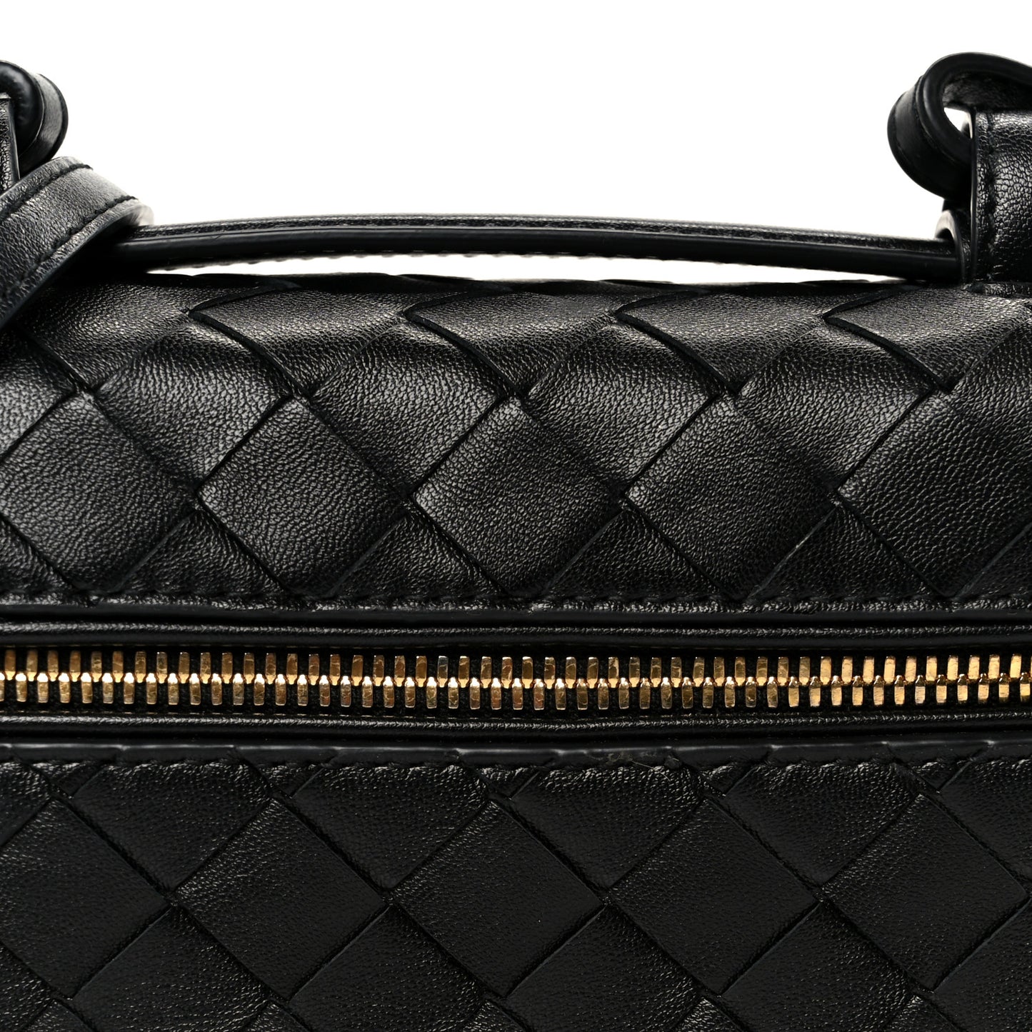 Calfskin Intrecciato Bang Bang Vanity Case Black Black