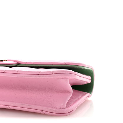Chanel Lambskin Quilted Flap Phone Holder With Chain Lilac Light Green 11 of 12