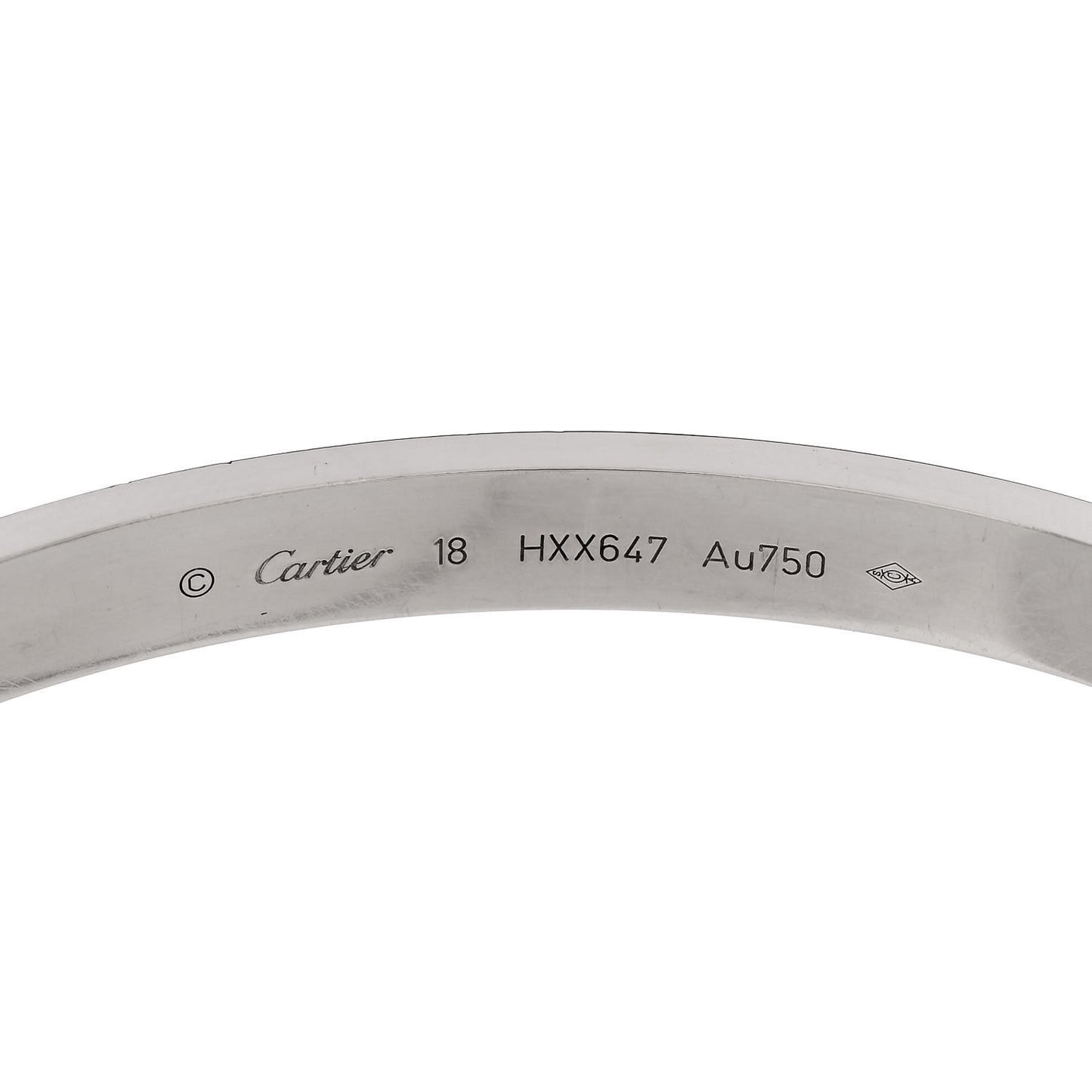18K White Gold LOVE Bracelet 18