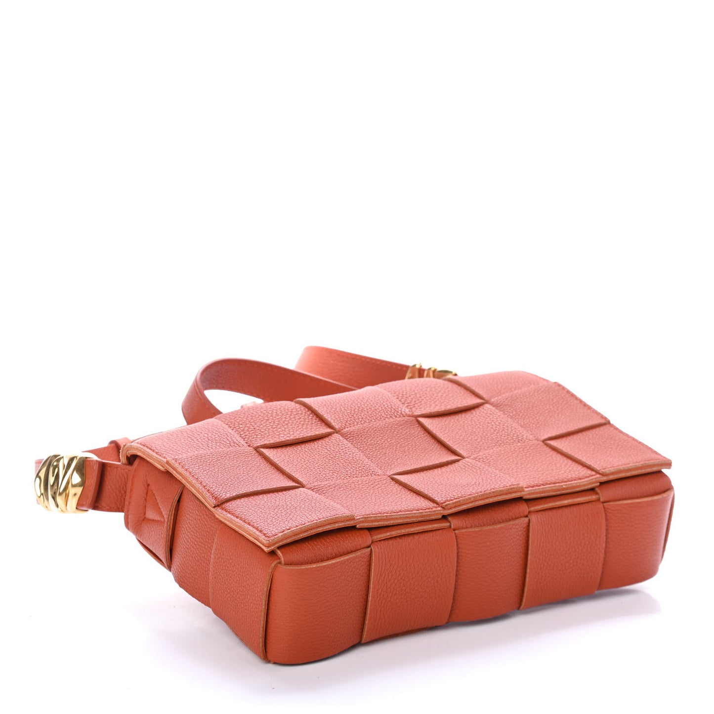 Calfskin Maxi Intreccio Cassette Bag Maple