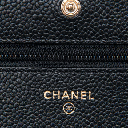 Chanel Caviar Quilted Wallet On Chain WOC Black 6 of 8