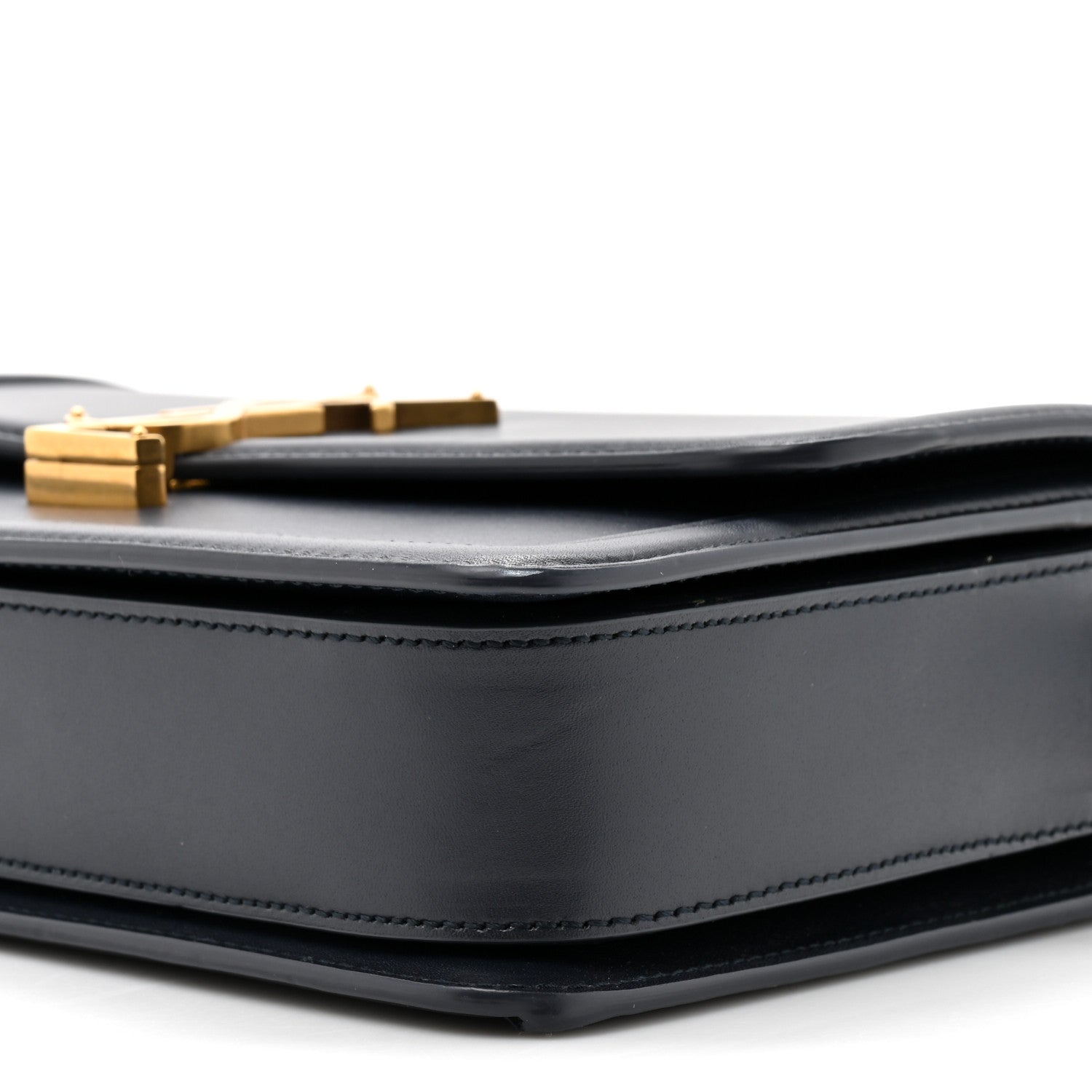 Saint Laurent Box Calfskin Monogram Medium Solferino Satchel Deep Marine 9 of 13