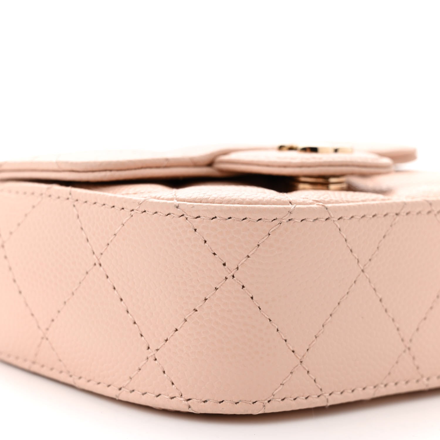 Chanel Caviar Quilted Mini Clutch With Chain Light Beige 10 of 11