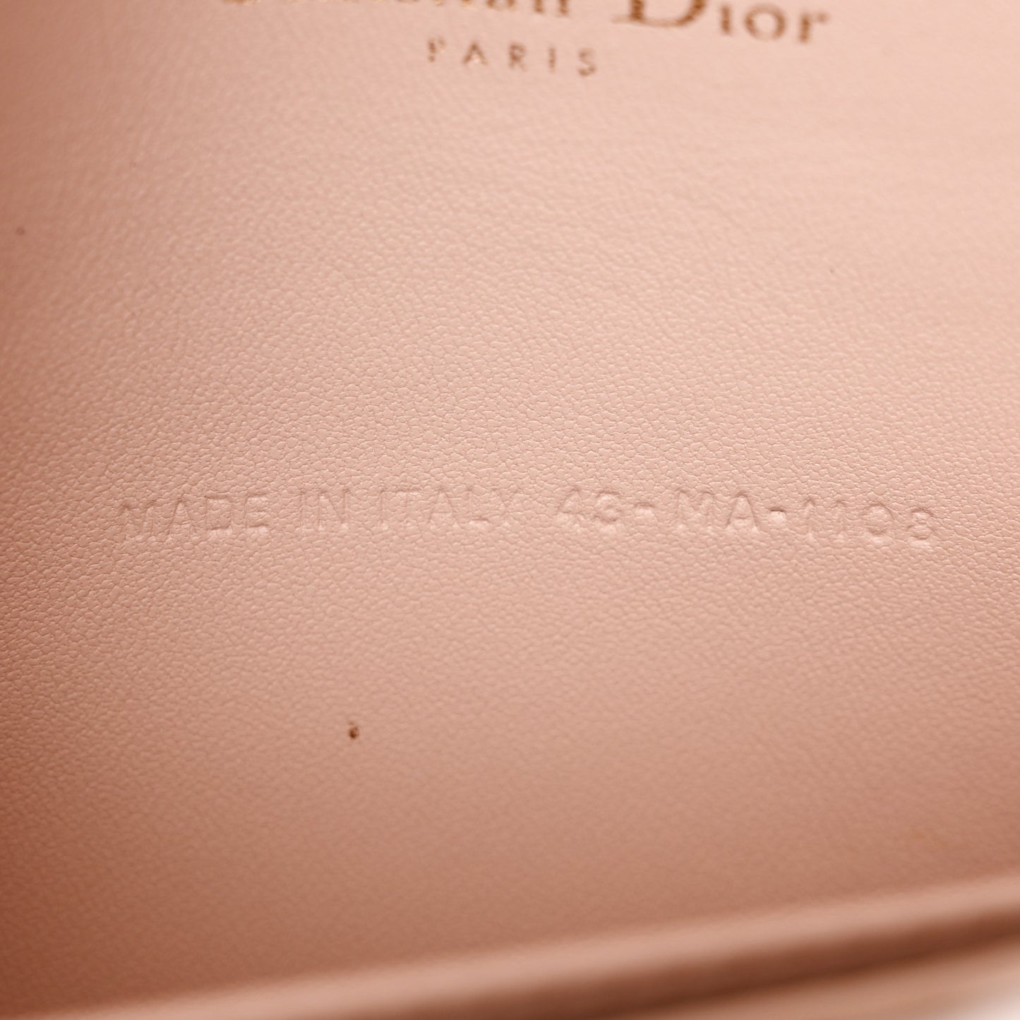 Lambskin Cannage Lady Dior Pouch Beige