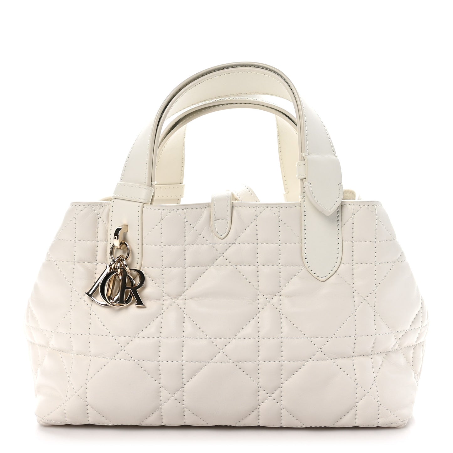 Calfskin Macrocannage Small Toujours White