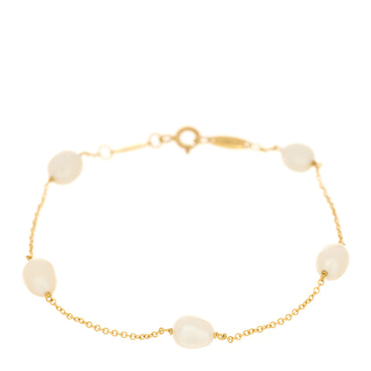 Tiffany 18K Yellow Gold Cultured Pearl 5.5-6mm Elsa Peretti Pearls By The Yard Bracelet 1 of 5