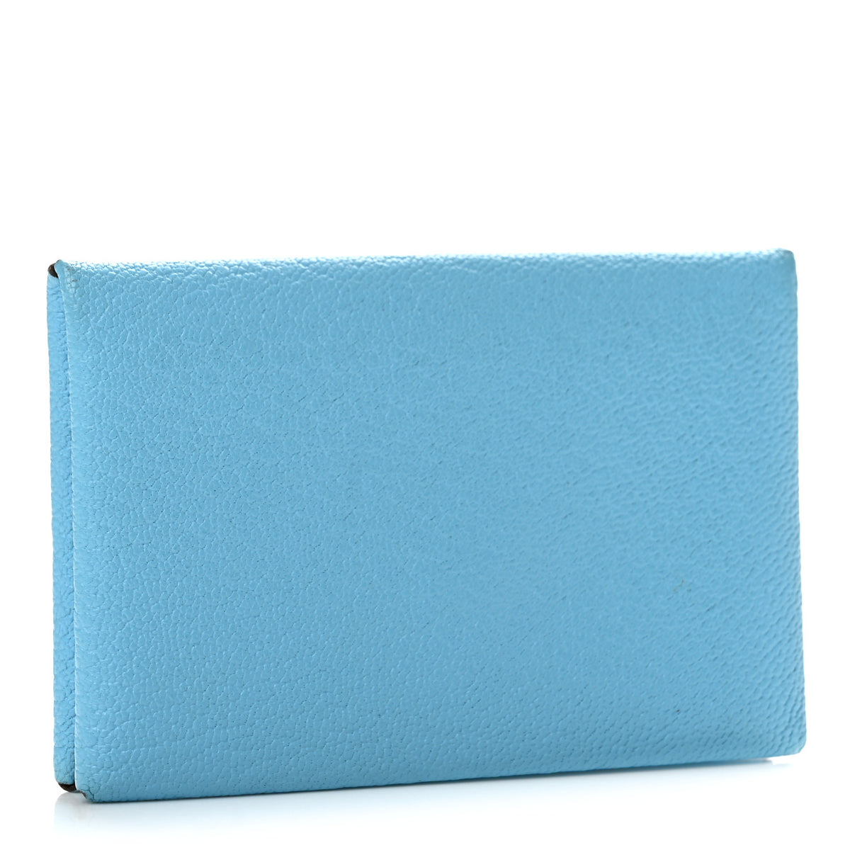 Chevre Mysore Verso Calvi Card Case Celeste Kraft