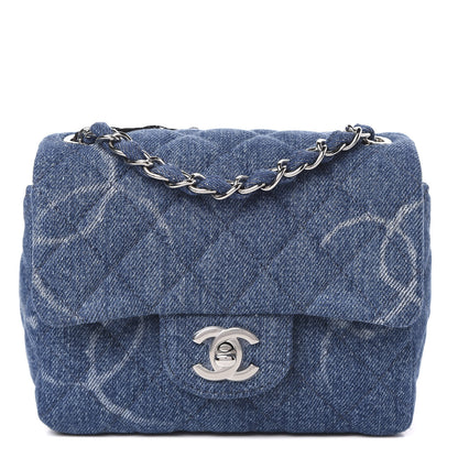 Chanel Denim CC Quilted Mini Square Flap Blue 1 of 11