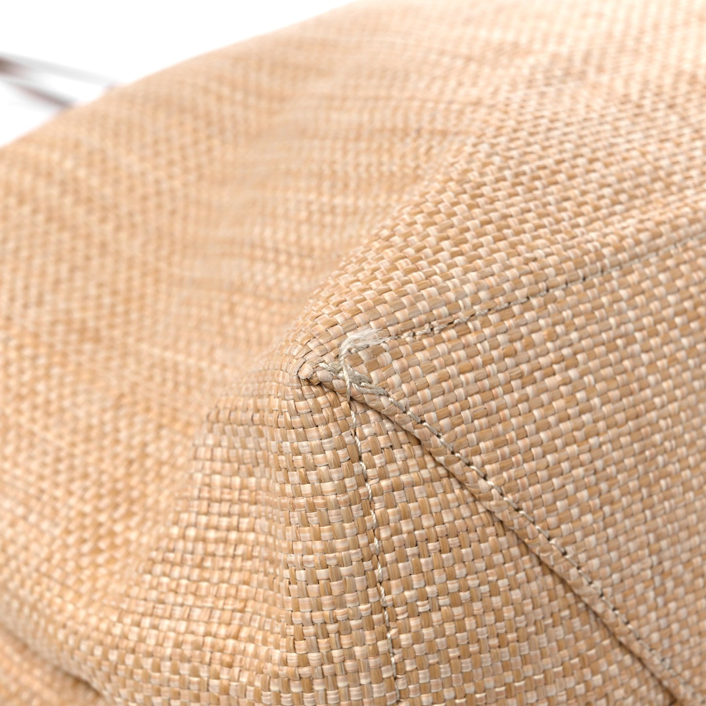 Raffia Logo Tote Naturale