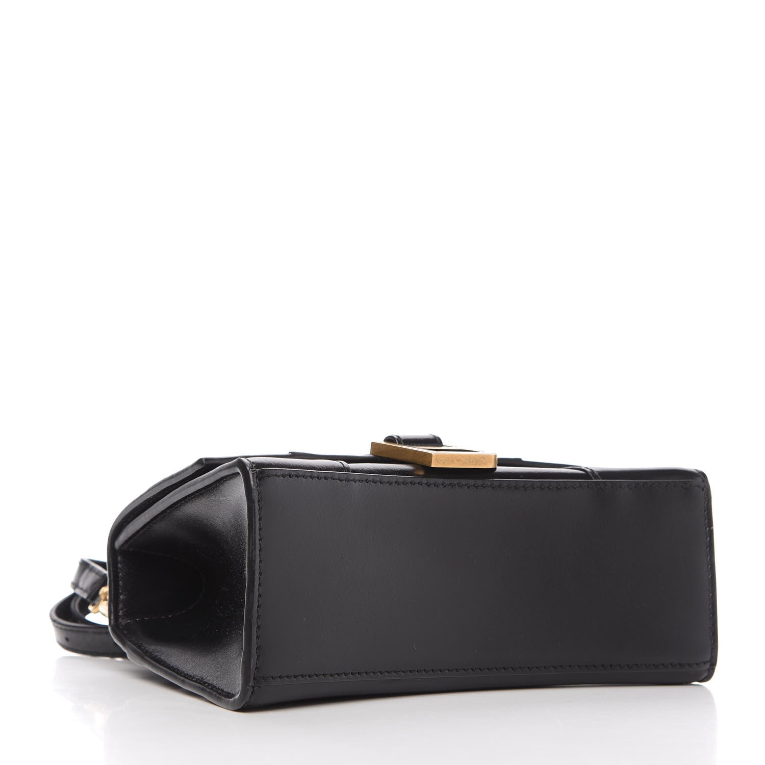 Balenciaga Shiny Box Calfskin Hourglass Top Handle Bag XS Black 4 of 8