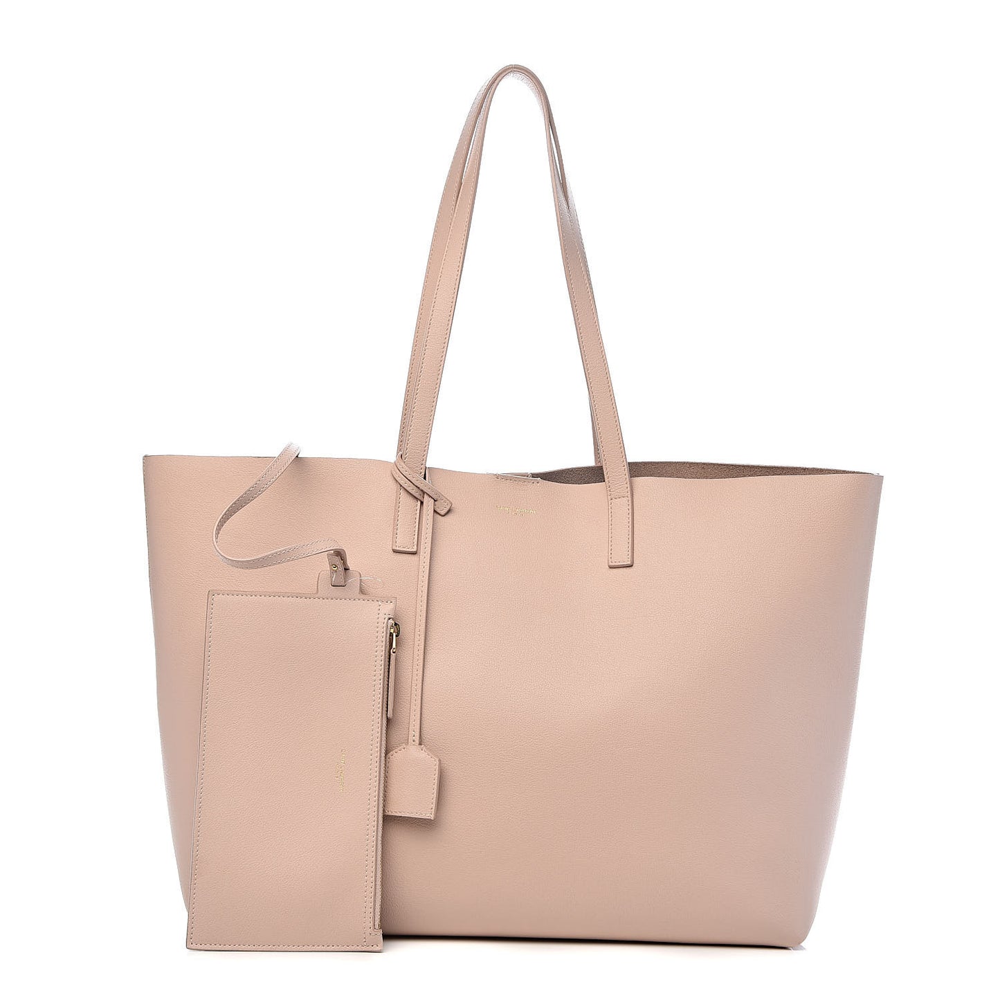 Calfskin Large Shopping Tote Pale Blush