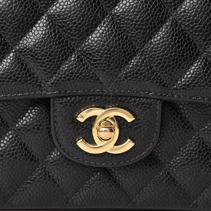 Chanel Caviar Quilted Medium Double Flap Black 8 of 12