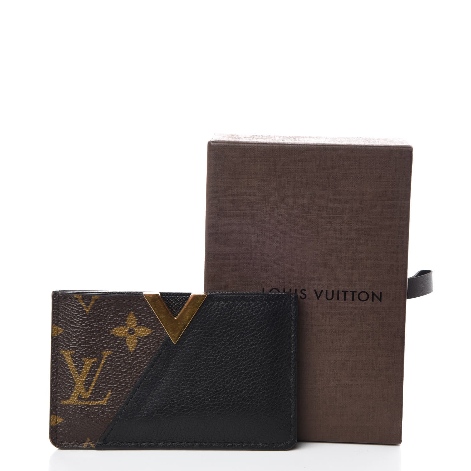 Louis Vuitton Monogram Calfskin Kimono Card Holder Black 8 of 8