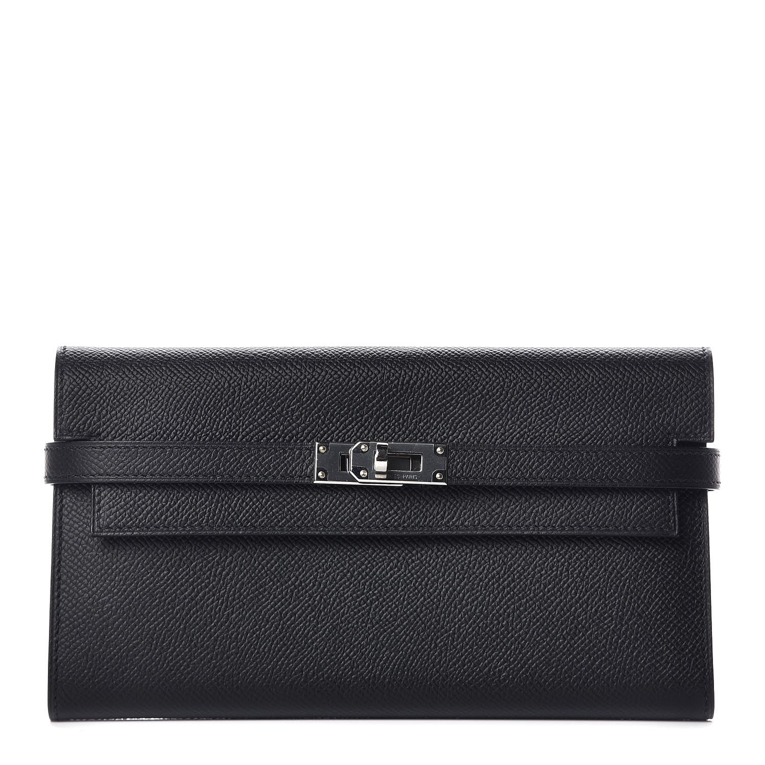 Hermes Epsom Kelly Longue Wallet Black 1 of 10