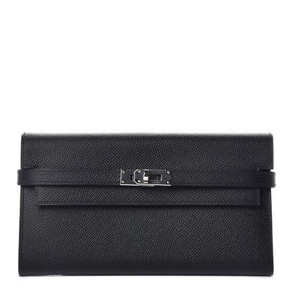 Hermes Epsom Kelly Longue Wallet Black 1 of 10