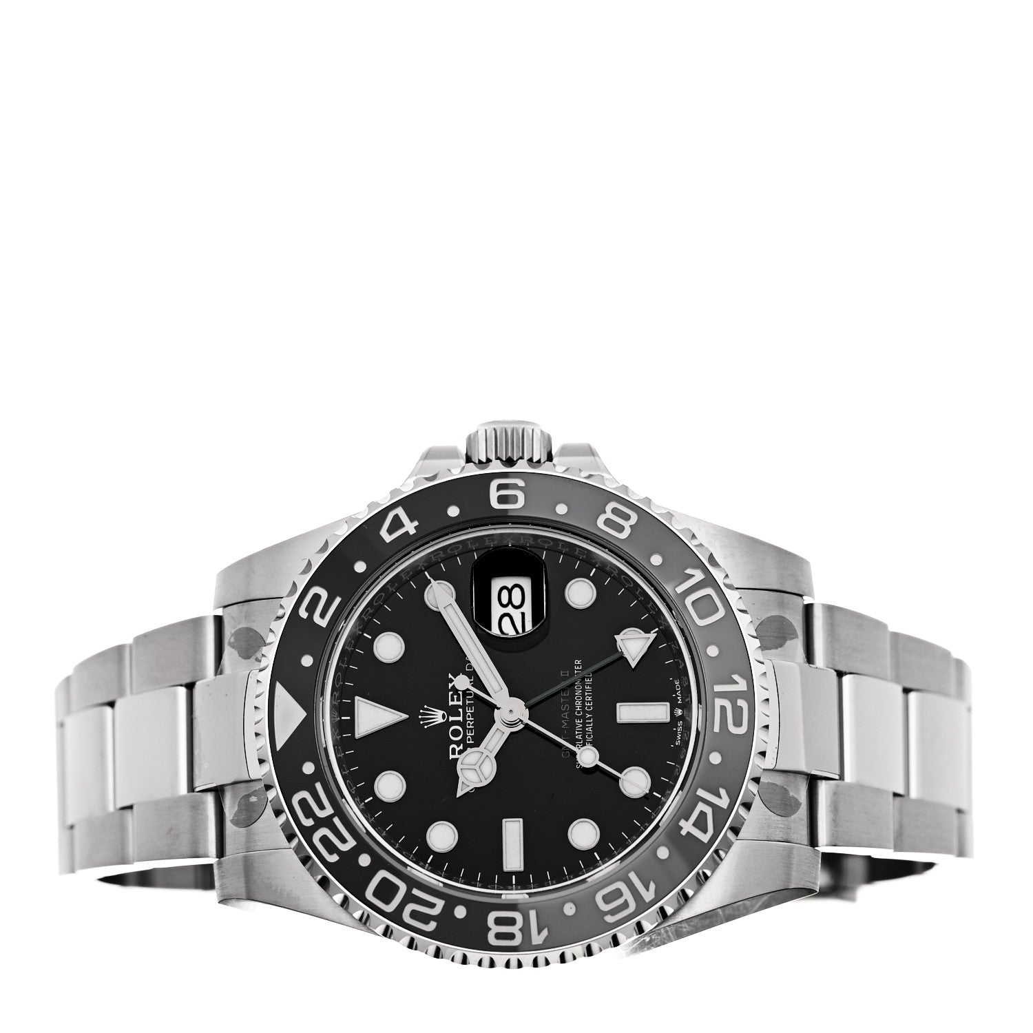 Rolex Stainless Steel 40mm Oyster Perpetual Date GMT Master II Bruce Wayne Watch Black 126710GRNR 2 of 5