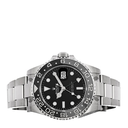 Rolex Stainless Steel 40mm Oyster Perpetual Date GMT Master II Bruce Wayne Watch Black 126710GRNR 2 of 5