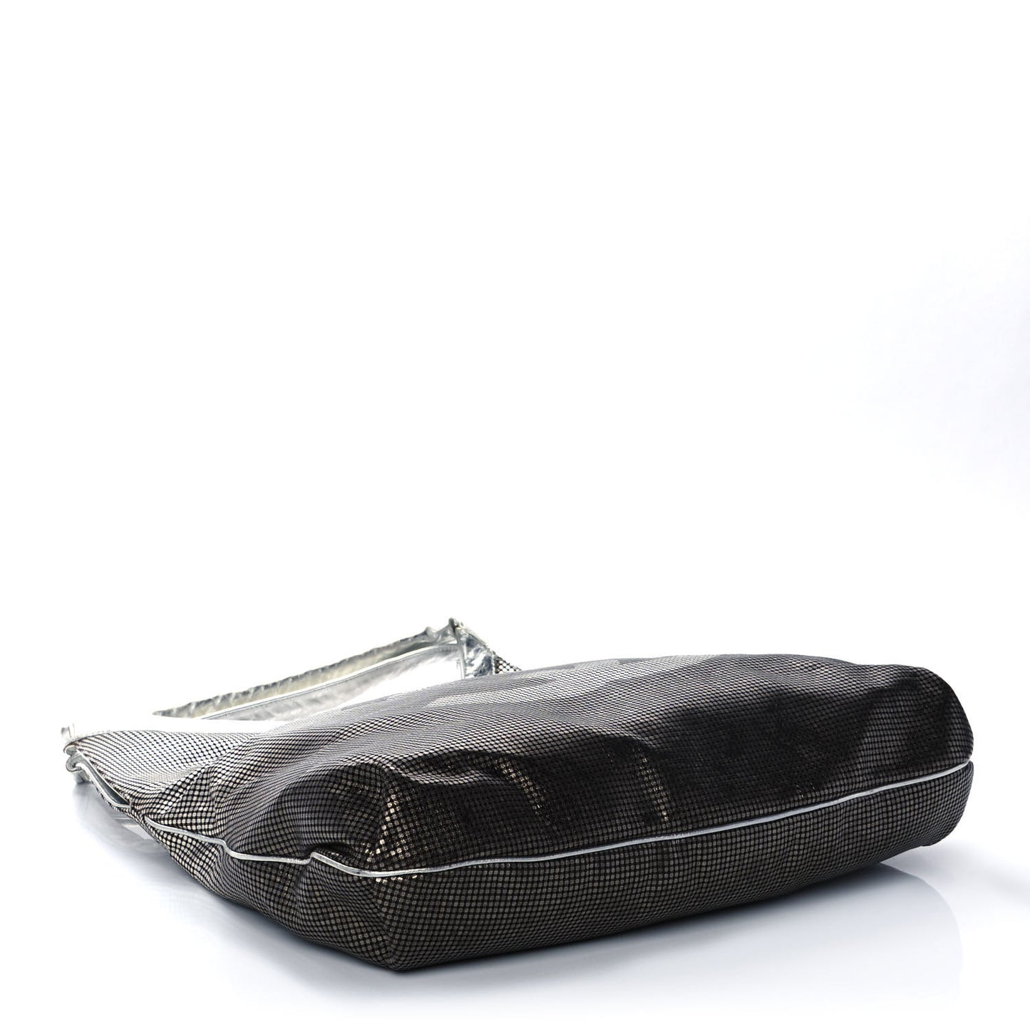 Metallic Perforated Lambskin Hollywood Hobo Silver