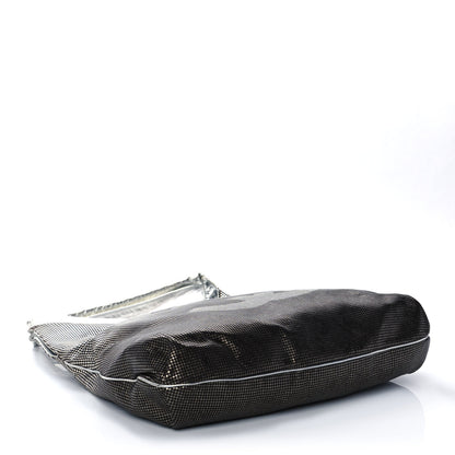 Chanel Metallic Perforated Lambskin Hollywood Hobo Silver 4 of 15