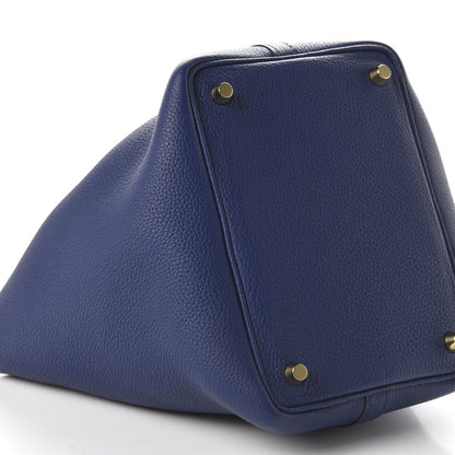 Hermes Taurillon Maurice Picotin Lock 18 PM Bleu Saphir 6 of 11