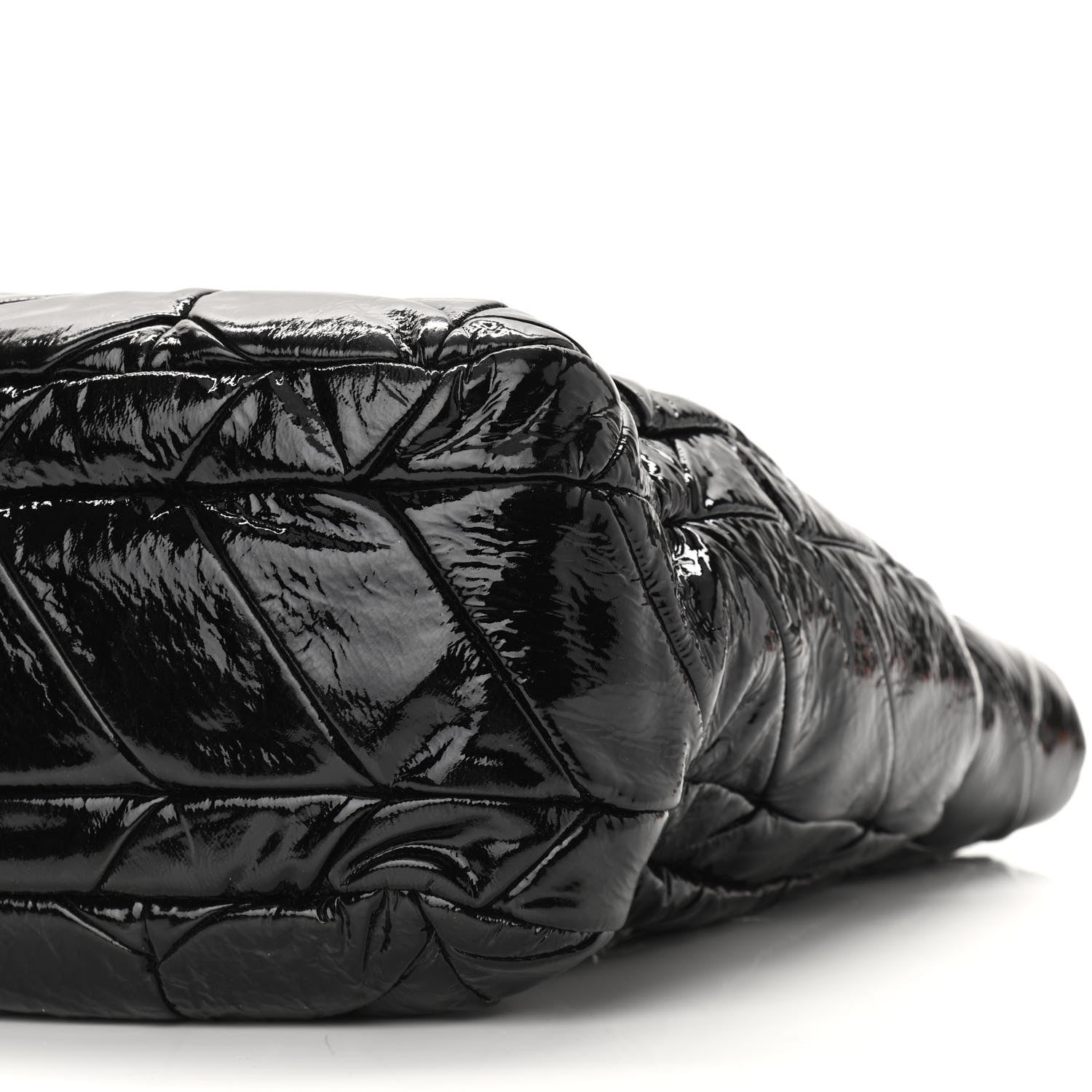 Prada Vernice Chevron Tote Black 9 of 9