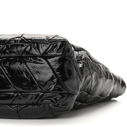 Prada Vernice Chevron Tote Black 9 of 9