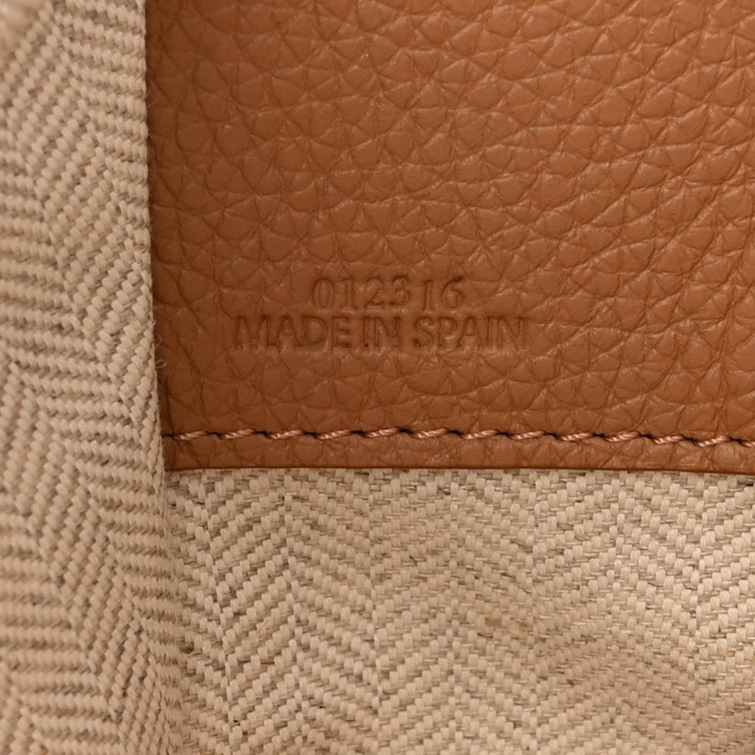 Loewe Soft Grained Calfskin Compact Hammock Shoulder Bag Toffee 7 of 10