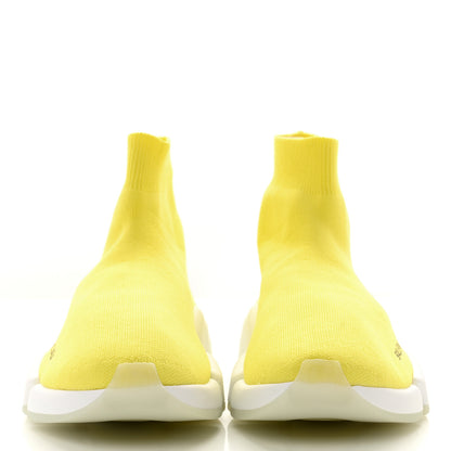 Balenciaga Ribbed Knit Womens Speed 2.0 Transparent Sole Sneakers 39 Yellow 2 of 7