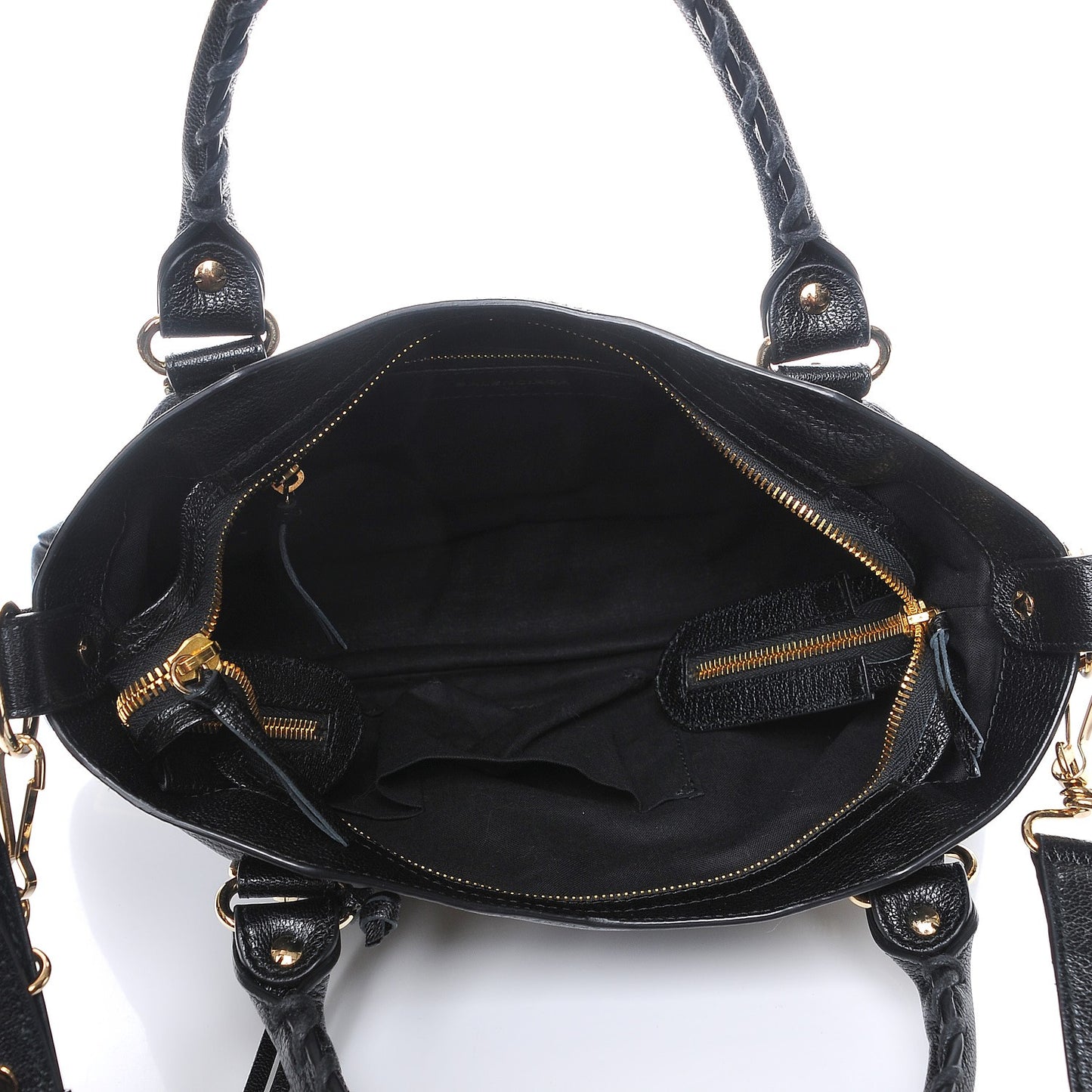 Chevre Gold Metallic Edge Hardware Town Black