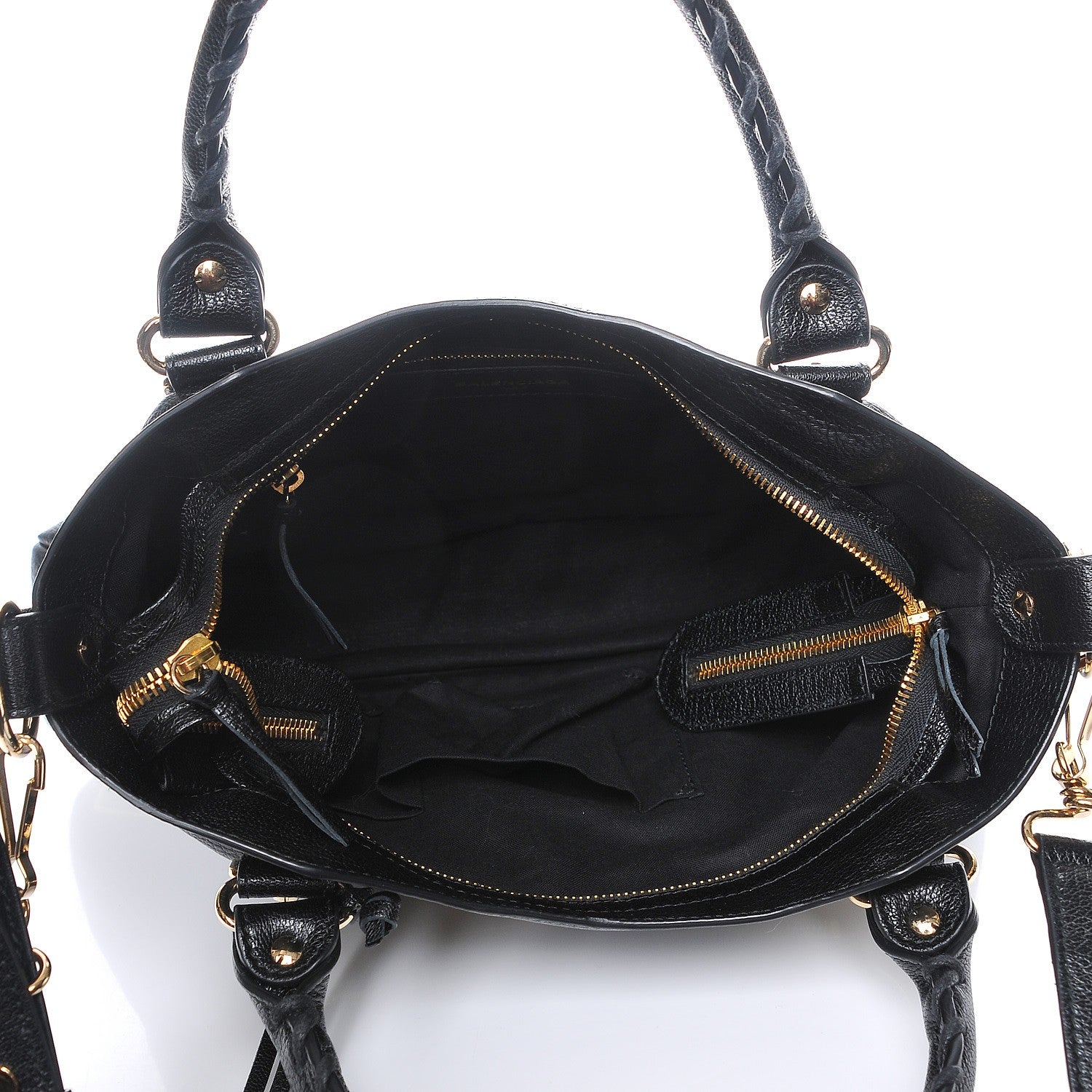 Balenciaga Chevre Gold Metallic Edge Hardware Town Black 6 of 8