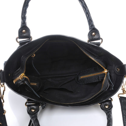 Balenciaga Chevre Gold Metallic Edge Hardware Town Black 6 of 8